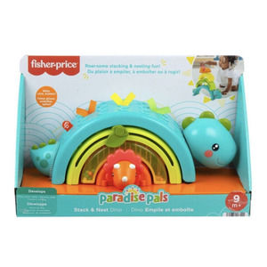 NEW Fisher-Price Paradise Pals Stack & Nest Dino 9M + Sensory Skills